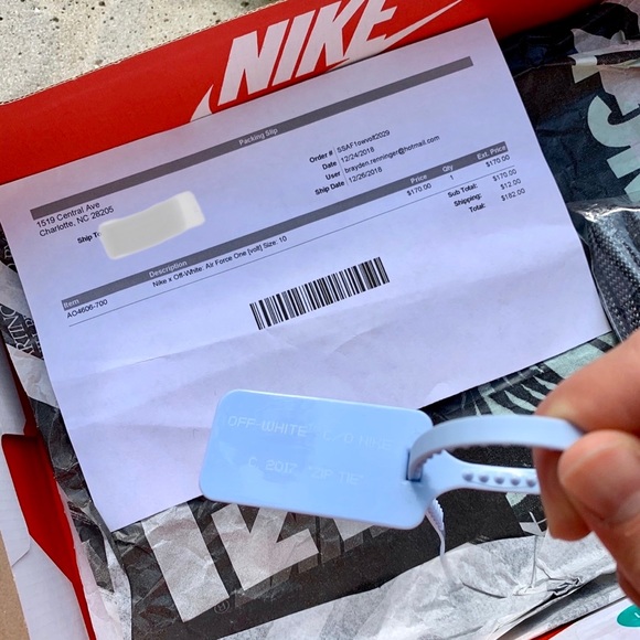 Authentic Nike x Off-White Air Force 1 Volt SZ 10 - Picture 8 of 8